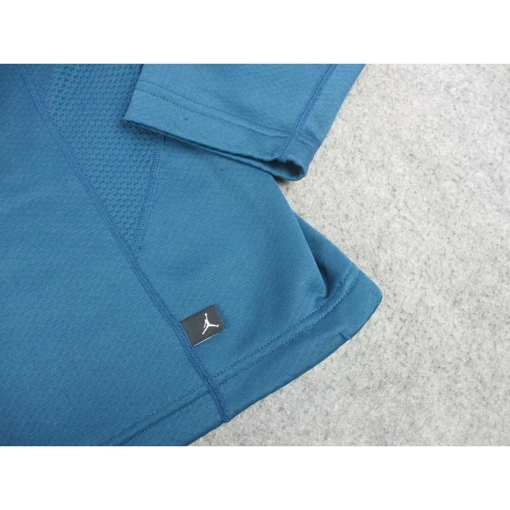 Jordan Sweater Mens Extra Large Blue Thermal Fleece Lined Quarter Zip Sweatshirt